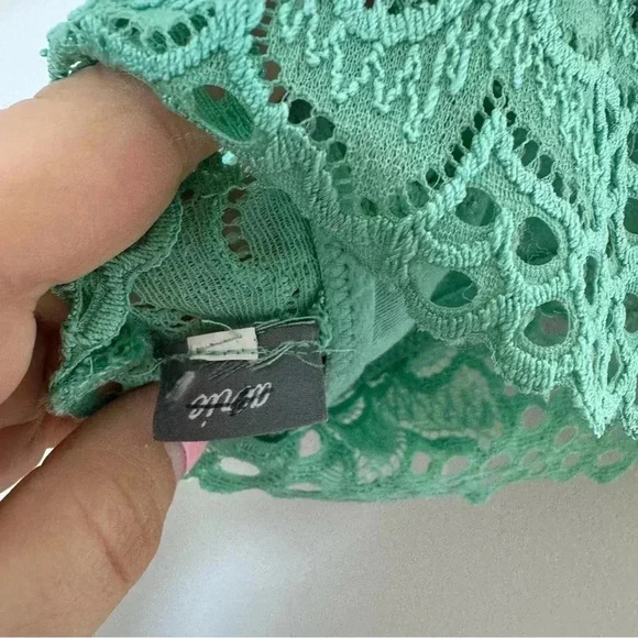 Aerie mermaid blue eyelet lace bralette  XS - Picture 4 of 4